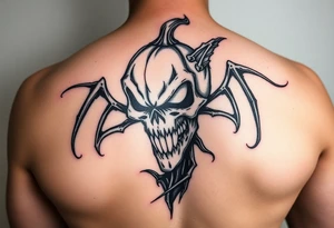 Spooky jack o lanturn evil tattoo idea