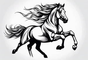 firey horse running tattoo idea