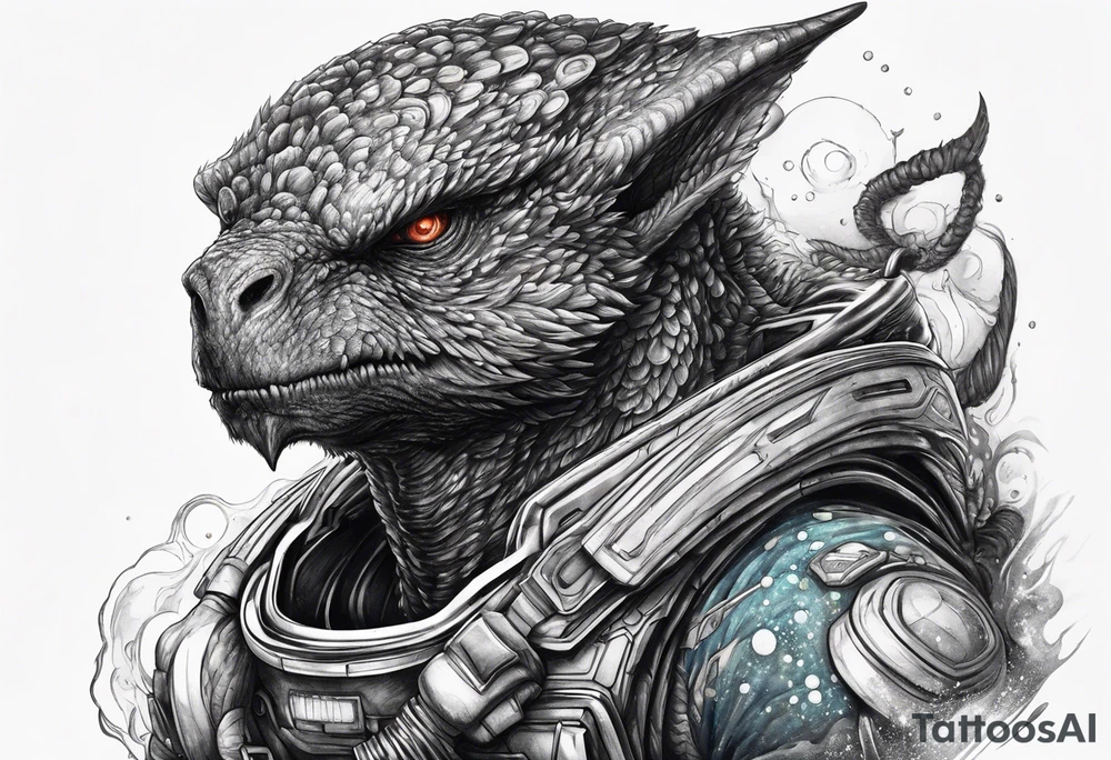 Space monster tattoo idea