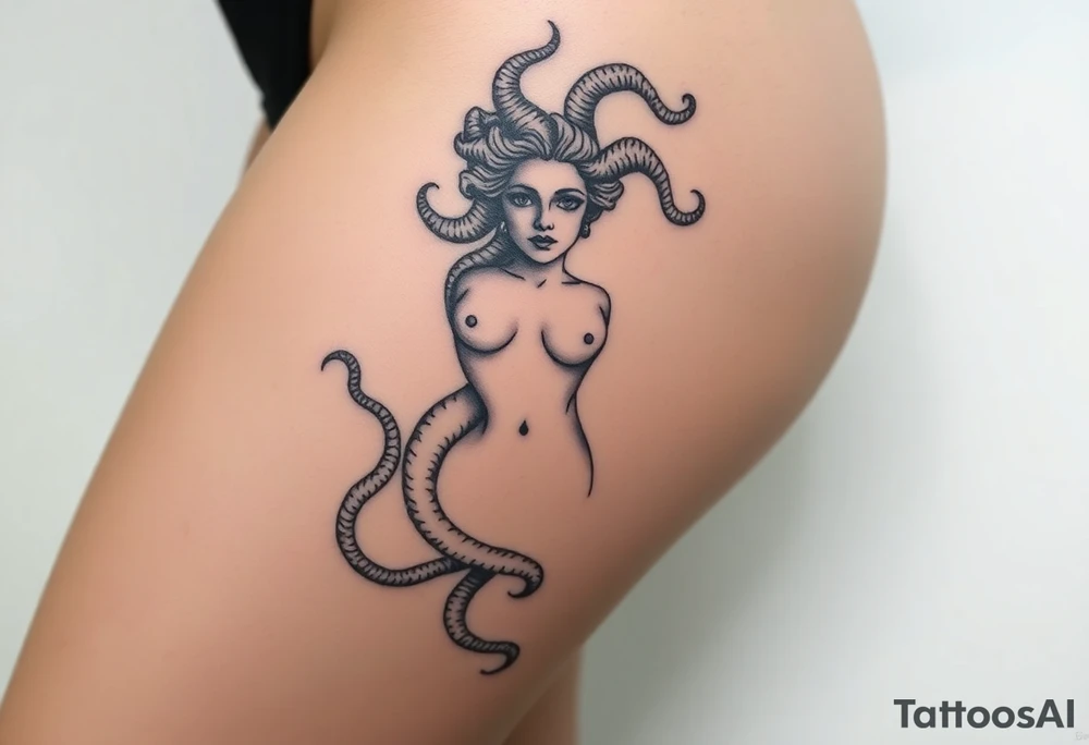 medusa greek goddess tattoo idea
