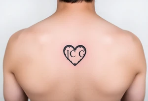 intials JCG heart tattoo idea