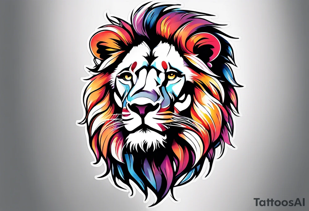 a lion tattoo idea