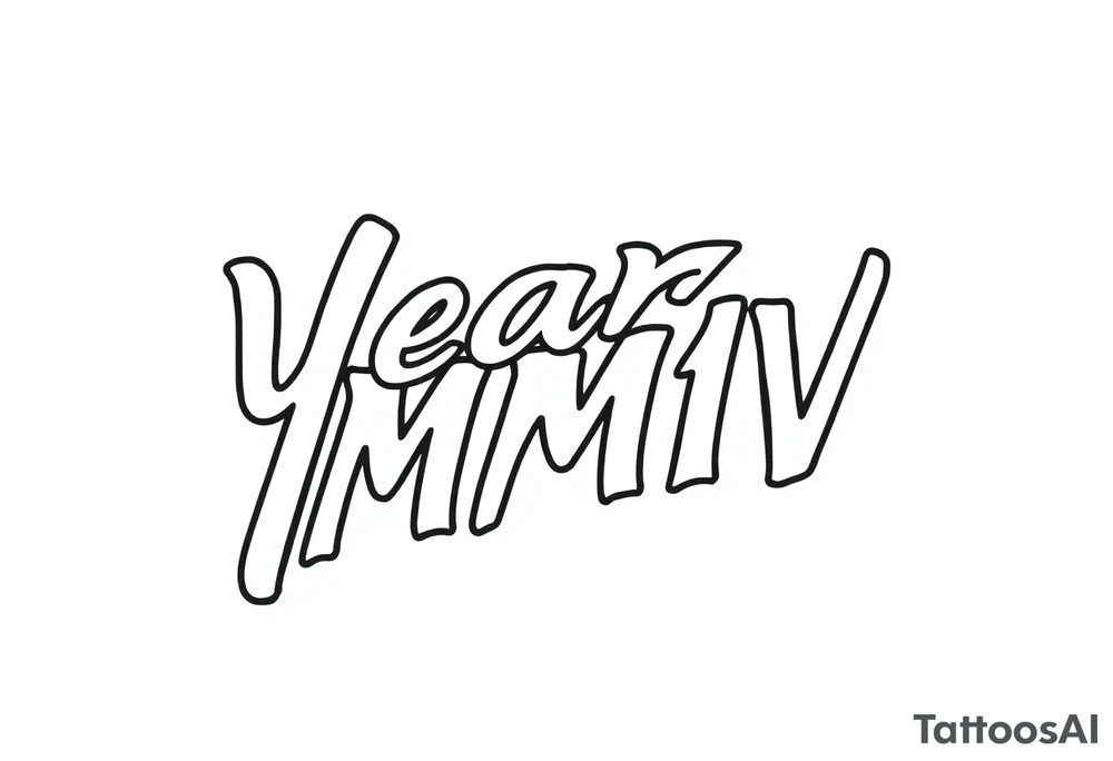 Year MMIV tattoo idea