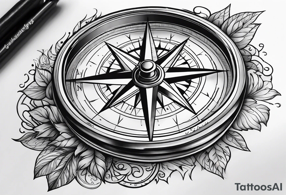 compass tattoo idea