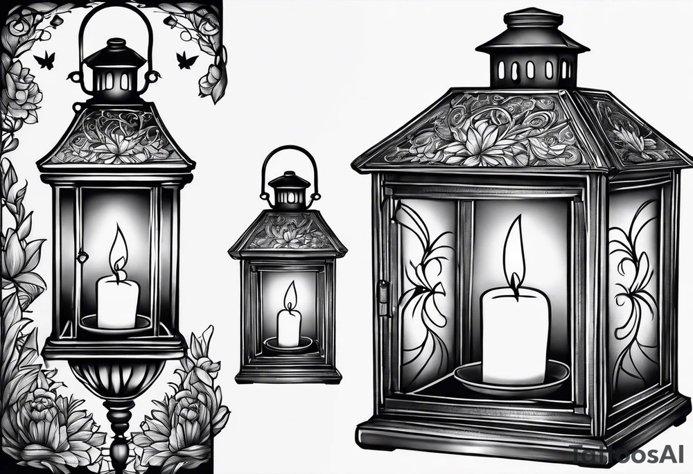 Candle lantern tattoo idea