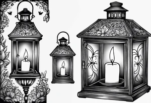 Candle lantern tattoo idea