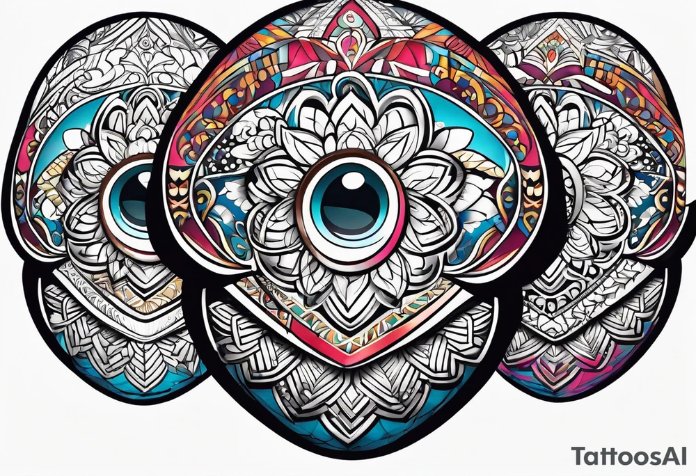 Matryoshka with geometric design, tattoo idea