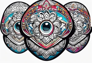 Matryoshka with geometric design, tattoo idea