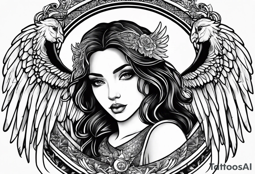 black sheep with angel wings tattoo idea