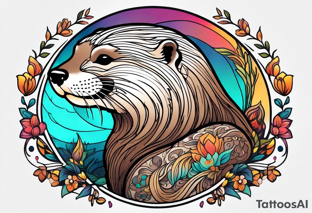 Hippie Otter tattoo idea