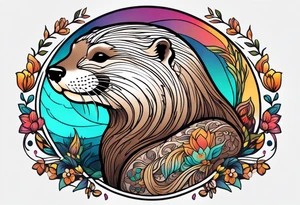 Hippie Otter tattoo idea