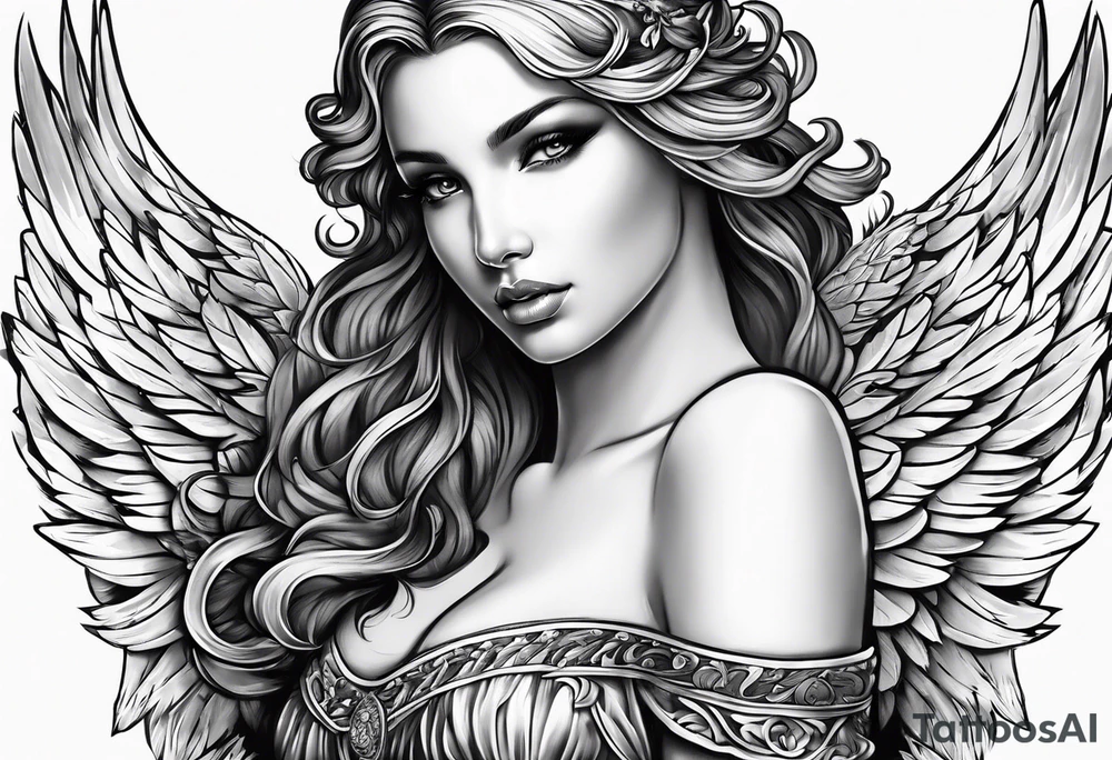 Angel tattoo idea