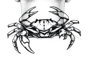 powerful vicious crab ready to defend proudly showing off that a crab is the sign of a cancerg tattoo idea