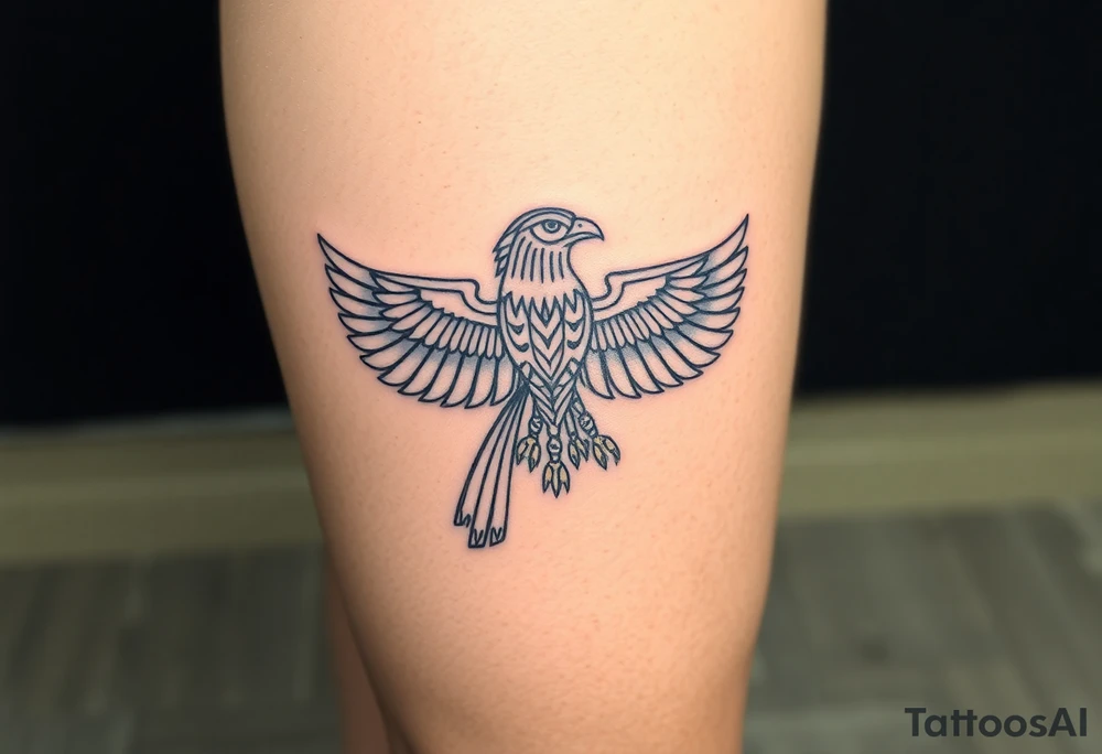 horus is egyptian mythology as a falcon and associated with taurus ruling by venus tattoo idea