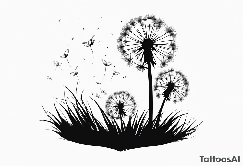3 dandelion tattoo idea