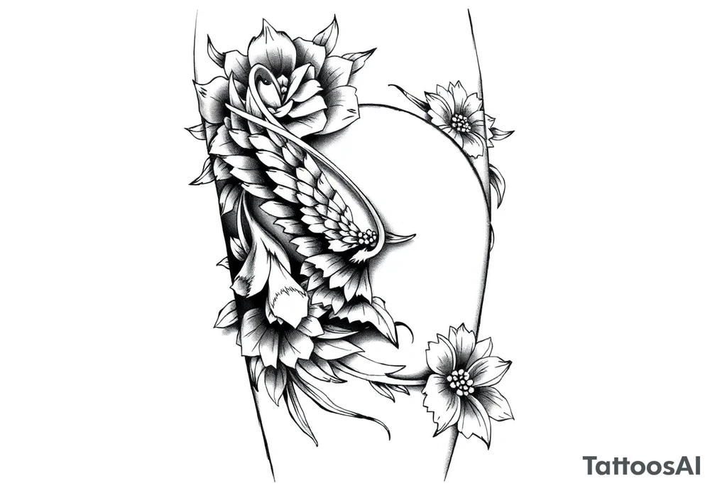 Thigh tattoo that wraps around tattoo idea