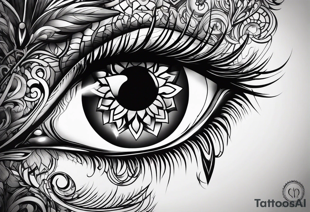devil eye tattoo idea