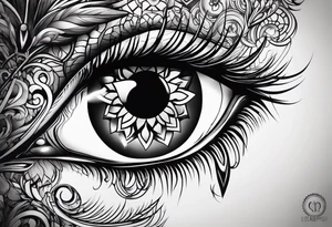 devil eye tattoo idea