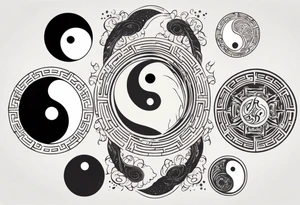 yin yang taoism tattoo idea