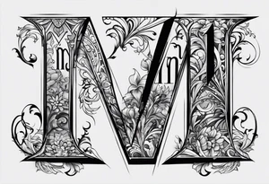 I need a tattoo and it has the letters M, Z, V, M, these are the letters that my children's and husband's names start with. something original tattoo idea