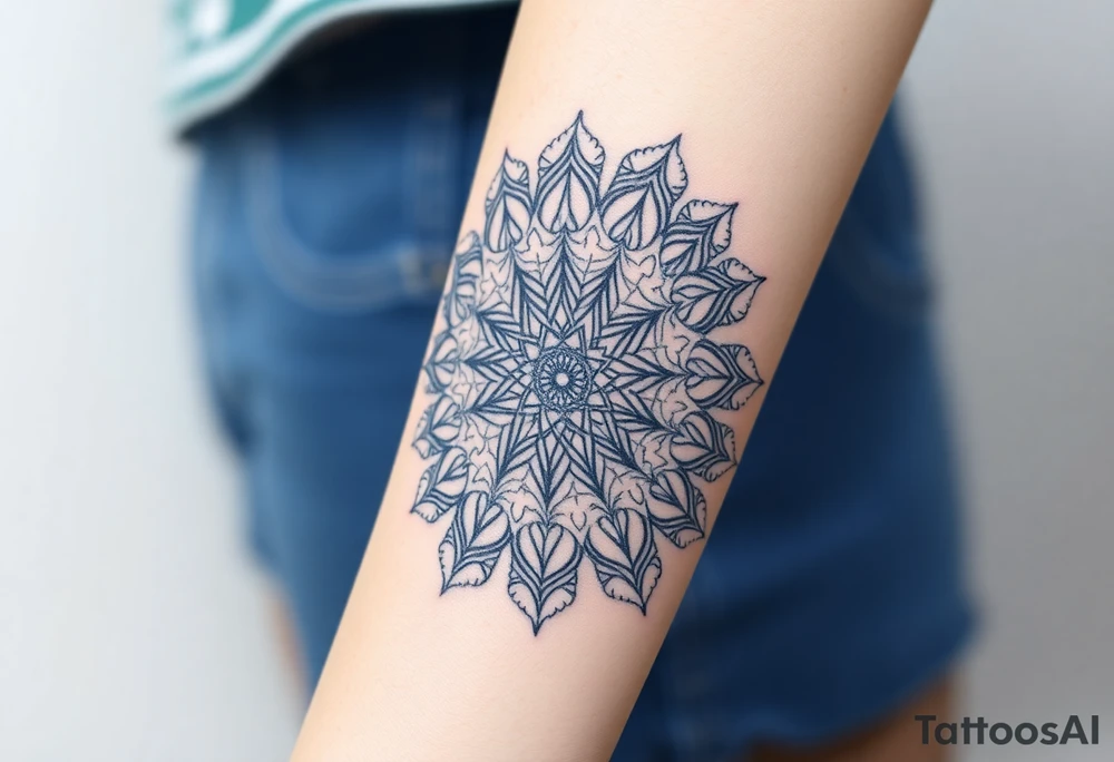 intricate mandala with sacred geometry and cosmic elements tattoo idea