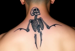 Hell skeleton trying to reach up tattoo idea