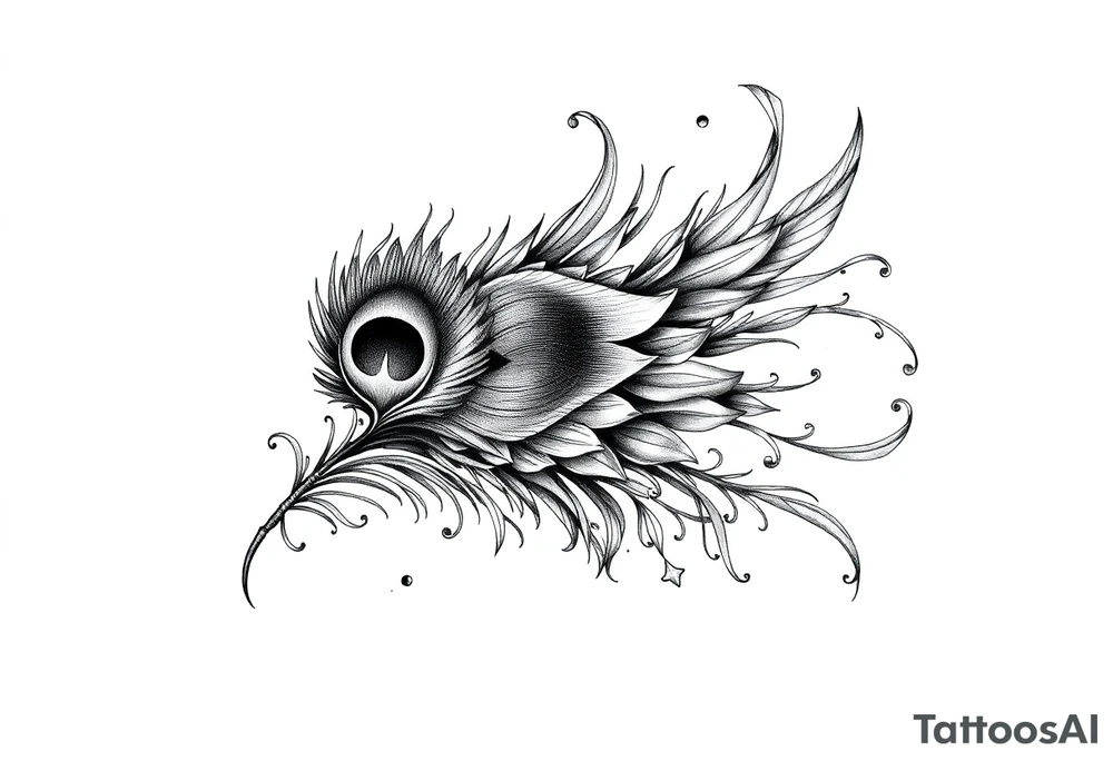 Peacock feather tattoo idea