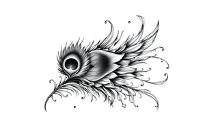 Peacock feather tattoo idea