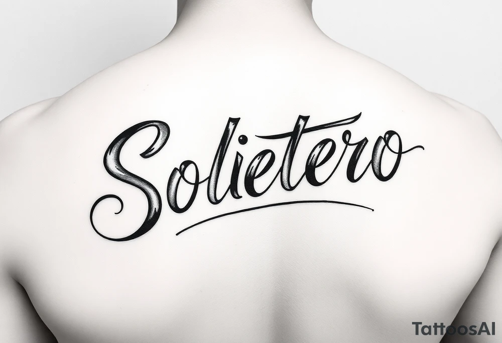 Cursive soltero on arm sleeve tattoo idea