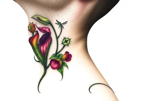 carnivorous plants neck, chest, back, and arm sleeves
I want these spots covered in these plants, ranging from venus fly traps to others tattoo idea