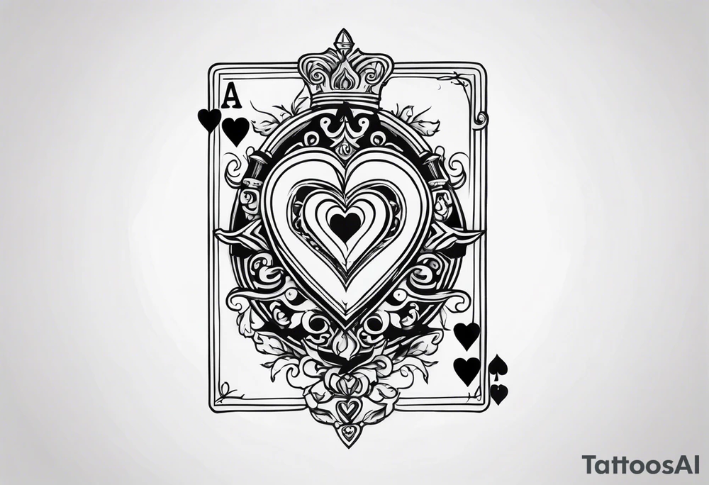 Jack of hearts playing card tattoo idea