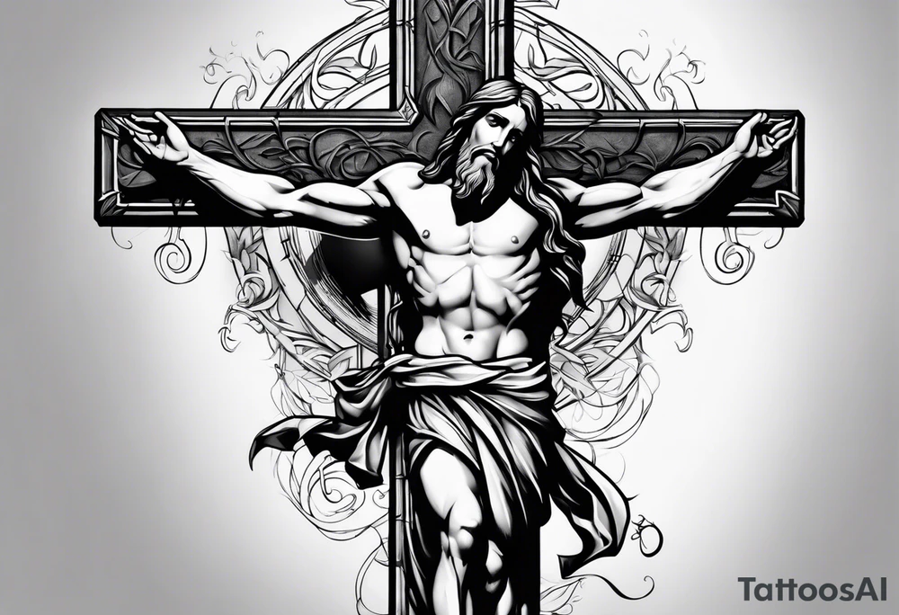 Jesus on the cross tattoo idea