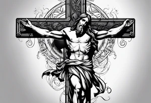 Jesus on the cross tattoo idea