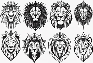 wild king lion tattoo idea