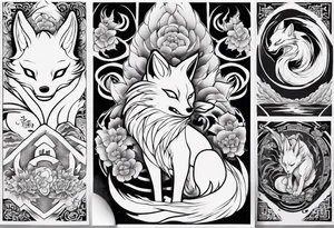 Japanese kitsune tattoo idea