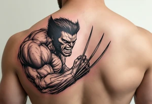 Marvels Wolverine fighting the incredible hulk tattoo idea