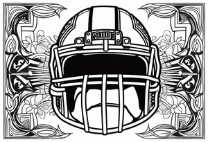 American football mural tattoo idea