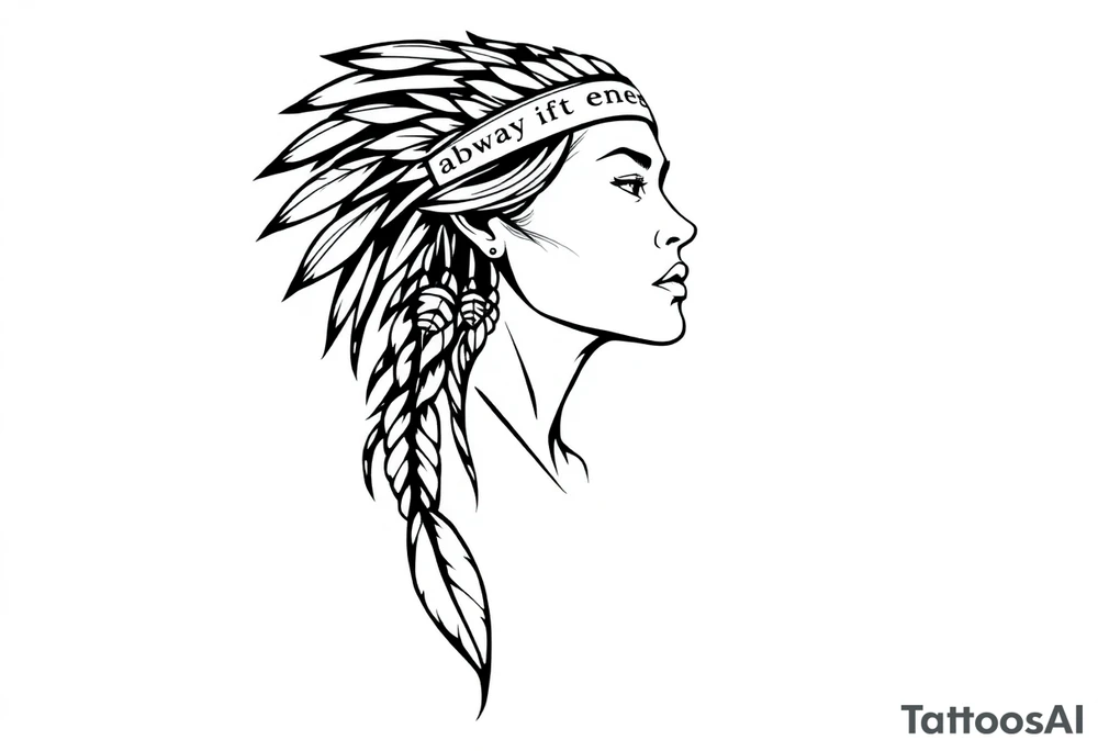 Native American female tattoo idea