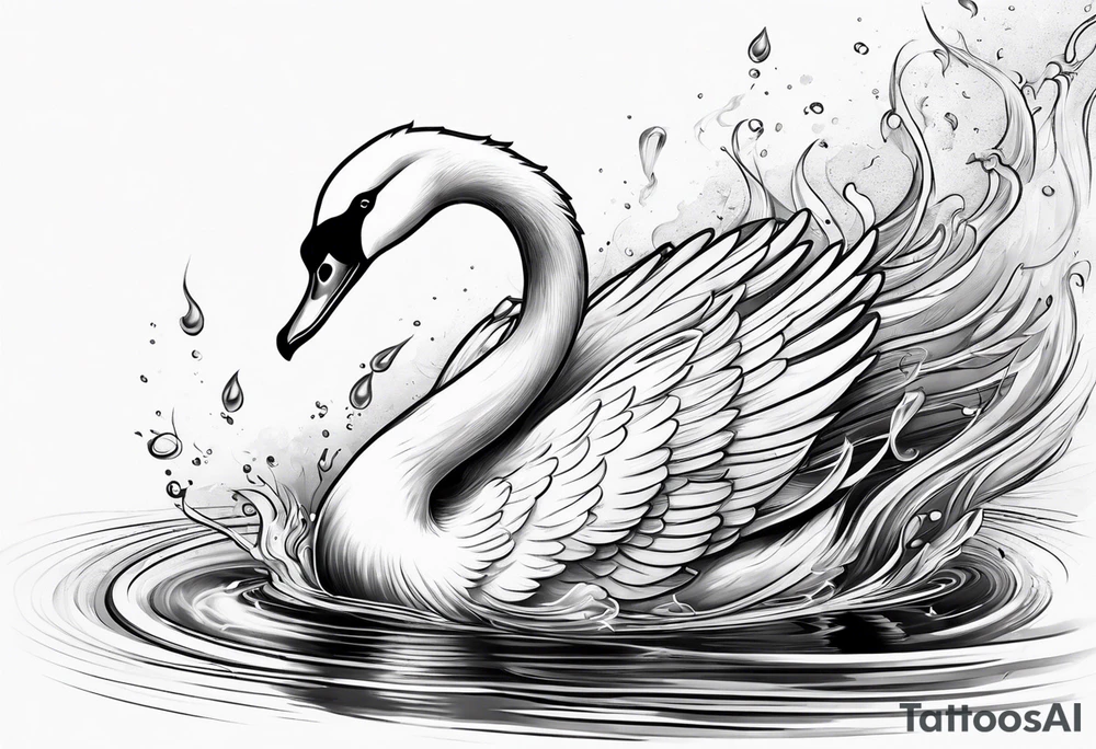 woman swan diving off of a cigarette tattoo idea