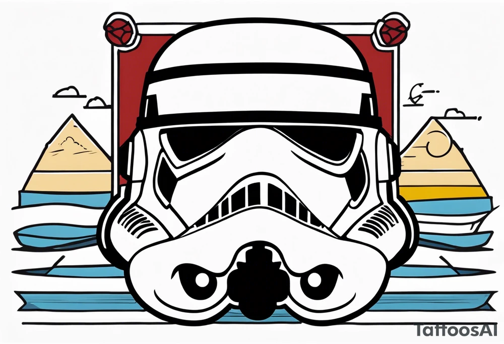 Storm trooper, sailor jerry, thick lines tattoo idea