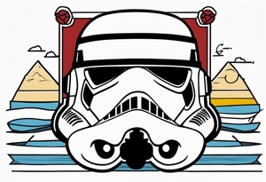 Storm trooper, sailor jerry, thick lines tattoo idea