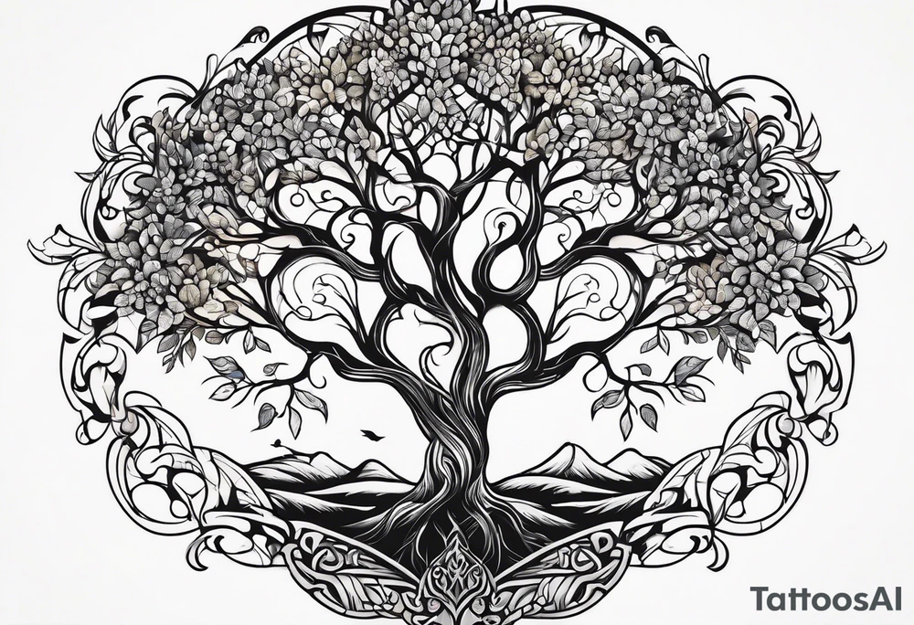 tiny tree of life tattoo idea