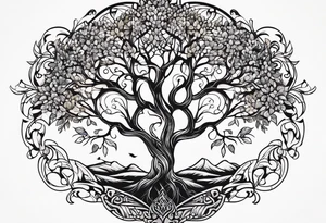 tiny tree of life tattoo idea