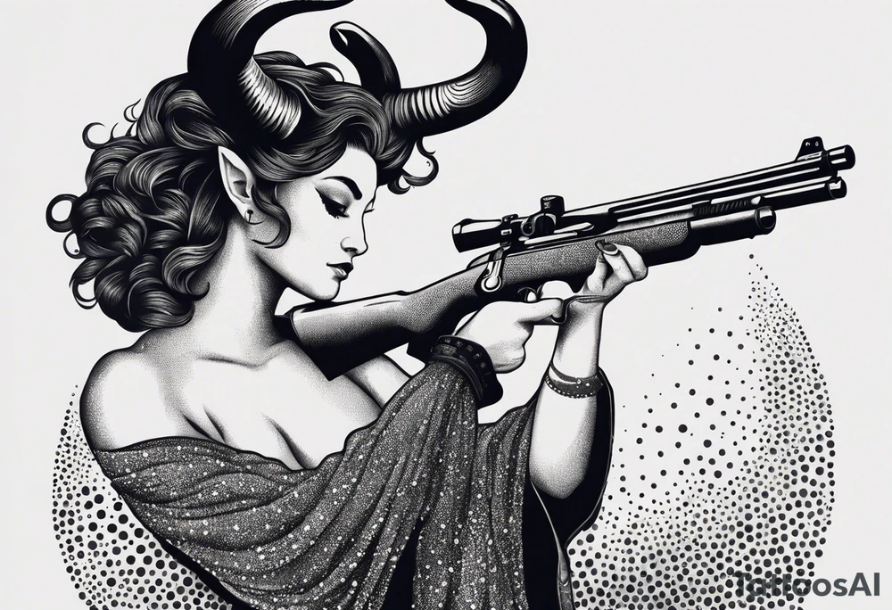capricorn with a shotgun tattoo idea