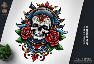 male neo traditional knee tattoo tattoo idea