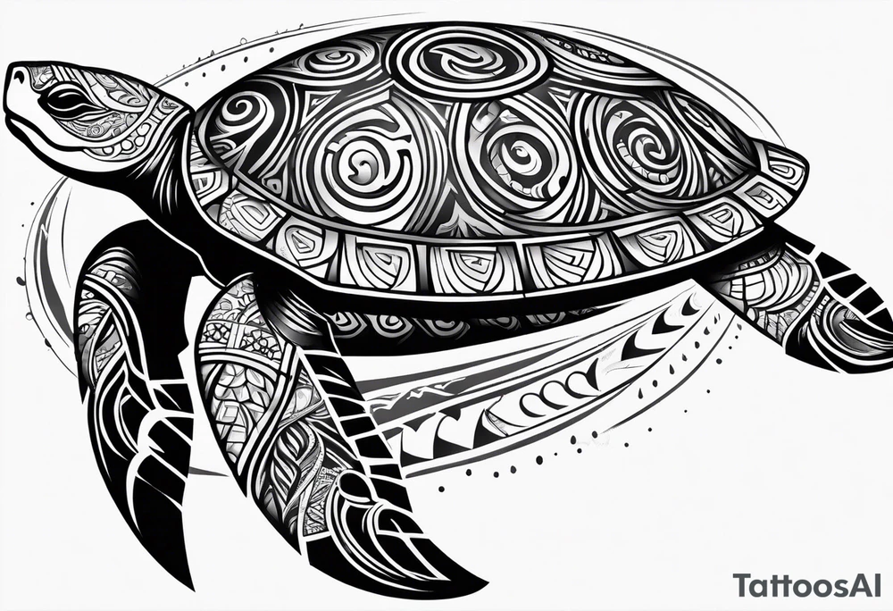 Tribal turtle tattoo idea