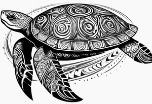 Tribal turtle tattoo idea