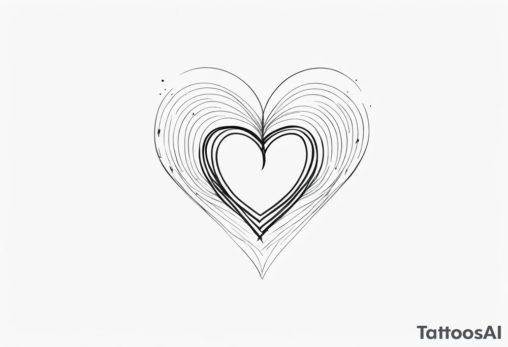 Heart with initials I H tattoo idea