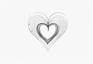 Heart with initials I H tattoo idea