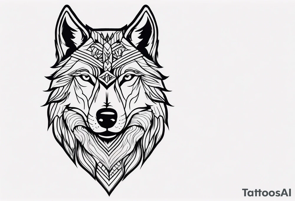Tattoo of a wolfs head tattoo idea